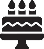 Cake icon symbol vector image. Illustration of the bakery birthday isolated design image. EPS 10