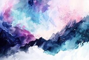 Abstract colorful watercolor background photo