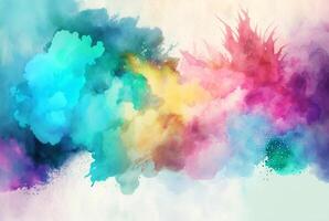 Abstract colorful watercolor background photo