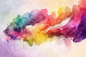 Abstract colorful watercolor background photo