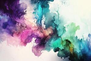 Abstract colorful watercolor background photo