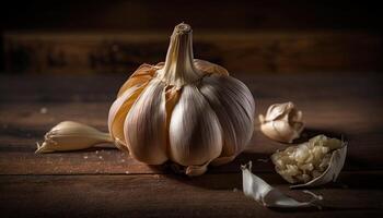 Isolated garlic for a recipe, photo