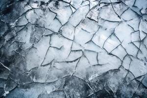 Illustration of a natural crack in an icy surface that resembles a ground fissure created with technology photo