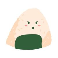 kawaii delicioso japonés umeboshi onigiri vector