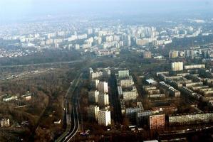 autumn aerial photo of Warsaw