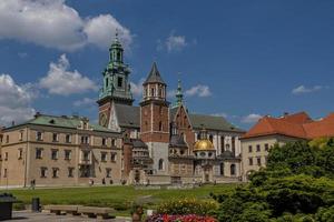 historic cathedral at the Wawel Royal Castle in Poland in Krakow photo