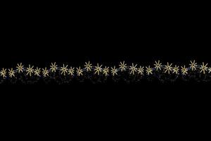 gold light decoration for christmas on black background photo