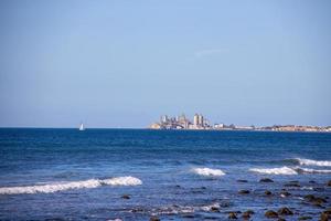 picturesque sunny landscape from Maspalomas beach on the Spanish Canary island of Gran Canaria photo