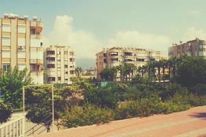 nteresting original Turkish streets and houses in the city of Alanya photo