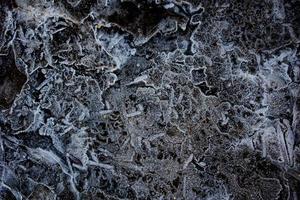 nteresting abstract background with ice close-up on a frozen puddle photo