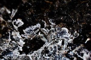 nteresting abstract background with ice close-up on a frozen puddle photo