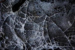 nteresting abstract background with ice close-up on a frozen puddle photo