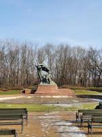 landscape with Warsaw Chopin monument in early spring on a sunny day photo