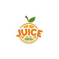 Vector orange fruit logo design concept illustration idea