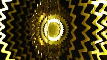 an abstract gold shiny spinning pattern, great for backdrops, parties and events video