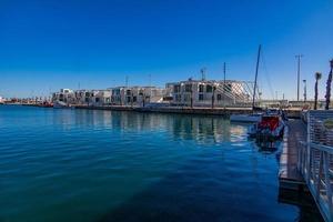urban landscape view of the port of Alicante Spain on a sunny day photo
