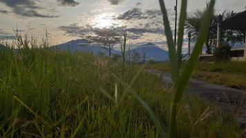 Sunrise between two mountains photo