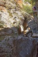 un natural salvaje paisaje en el turco montañas con un interesante cascada y el sápadere cañón foto