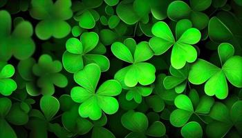 Clover background for St. Patricks Day. Ai render. photo