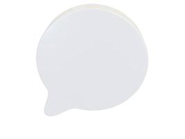 White round dialog bubble. 3d render. photo