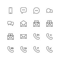 simple set of communication icon vector illustration. perfect for any purposes