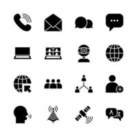 simple set of communication icons vector. perfect for any purposes. vector