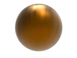 Bronze matte sphere. 3D render. photo