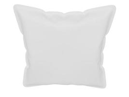 Mockup white square pillow. 3d render photo