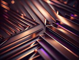 Modern technology abstract texture with diagonal metallic lines created with technology photo