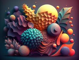 Abstract image featuring a combination of organic and geometric shapes dynamic and energetic background created with technology photo