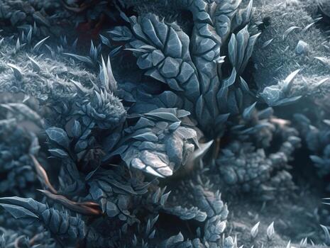 Abstract beautiful pattern of frost background created with technology photo