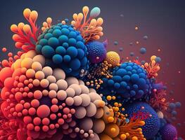 Abstract image featuring a combination of organic and geometric shapes dynamic and energetic background created with technology photo