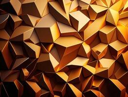 Futuristic abstract pyramid geometric background created with technology photo