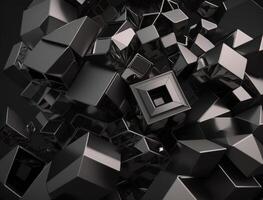Futuristic abstract pyramid geometric background created with technology photo