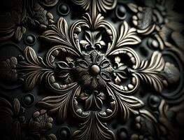 Royal vintage Victorian Gothic background Rococo venzel and whorl created with technology photo