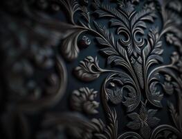 Royal vintage Victorian Gothic background Rococo venzel and whorl created with technology photo