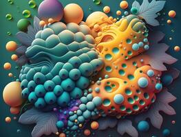 Abstract image featuring a combination of organic and geometric shapes dynamic and energetic background created with technology photo
