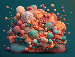 Abstract image featuring a combination of organic and geometric shapes dynamic and energetic background created with technology photo