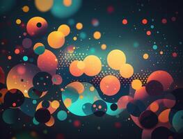 Colorful abstract geometric background with dot shapes pointillism style created with technology photo