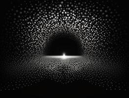 Black and white abstract geometric background with dot shapes pointillism style created with technology photo