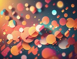 Colorful abstract geometric background with dot shapes pointillism style created with technology photo