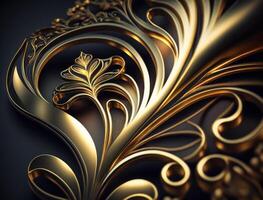 Royal vintage Victorian Gothic background Rococo venzel and whorl created with technology photo