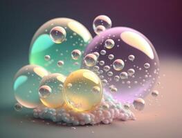 Colorful balls Dynamic liquid shapes background created with technology photo