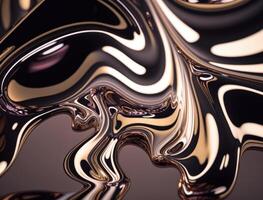 A metallic abstract wavy liquid background technology photo