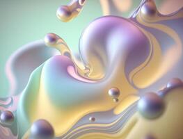 Light pastel colors fluid wavy liquid abstract background created with technology photo