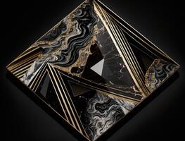 Marble stone texture background material with elements of semi-precious stones and gold created with technology photo