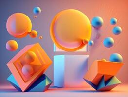 Abstract image featuring a combination of organic and geometric shapes dynamic and energetic background created with technology photo