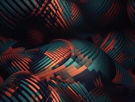 Dark abstract geometric grid pattern Seamless background created with technology photo