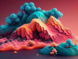Abstract image featuring a combination of organic and geometric shapes dynamic and energetic background created with technology photo