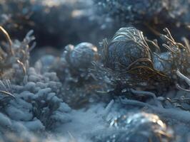 Abstract beautiful pattern of frost background created with technology photo